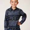 Roper Apparel Boy's Roper Snap Front Shirt #03-030-0067-0776BU -Men's Plaid Shirt Sales 519ba38bec3ba7e6a5645c4a67ae09a8