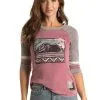 Rock & Roll Denim Women's Rock & Roll Cowgirl T-Shirt #WLWT21RZI2 -Men's Plaid Shirt Sales 58bc1c99c85fe6d3784feaf9fc52bcd8