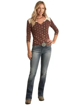 Rock & Roll Denim Women's Rock & Roll Cowgirl T-Shirt #WLWT21RZIV -Men's Plaid Shirt Sales 59e53595d39dc58f1e7c0e0995282472