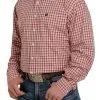Men's Cinch Button Down Shirt #MTW1105356PNK -Men's Plaid Shirt Sales 5a824ea1155f29c2d6d4a7e8c6baefcb