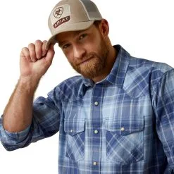 Men's Ariat Halmaty Retro Fit Snap Front Shirt #10044962 -Men's Plaid Shirt Sales 5b77a13b98989bbced4d4463477938c5