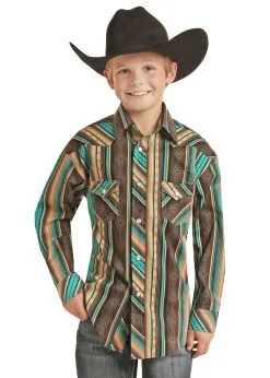 Boy's Rock & Roll Cowboy Snap Front Shirt #RRBSOSRZ0U