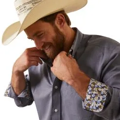 Men's Ariat Wrinkle Free Solid Pinpoint Oxford Classic Fit Button Down Shirt #10043583 -Men's Plaid Shirt Sales 5e5ace1fc108177df65e1306d7b84447