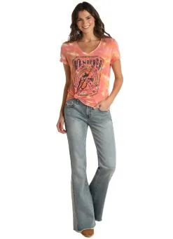 Rock & Roll Cowgirl Women's Panhandle T-Shirt #WLWT21RZIC