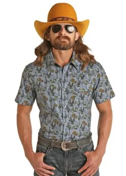 Men's Rock & Roll Cowboy Dale Brisby Snap Front Shirt #RRMS1SR0PR