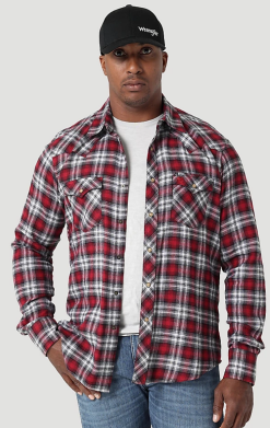 Men's Wrangler Retro Flannel Snap Front Shirt #112317109