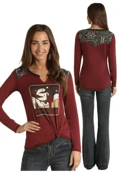 Rock & Roll Cowgirl Women's White Label T-Shirt #WLWT22X01U