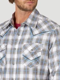 Men's Wrangler Rock 47 Snap Front Shirt #112318668 -Men's Plaid Shirt Sales 723a76483e48e80fe79eb2d871c827aa