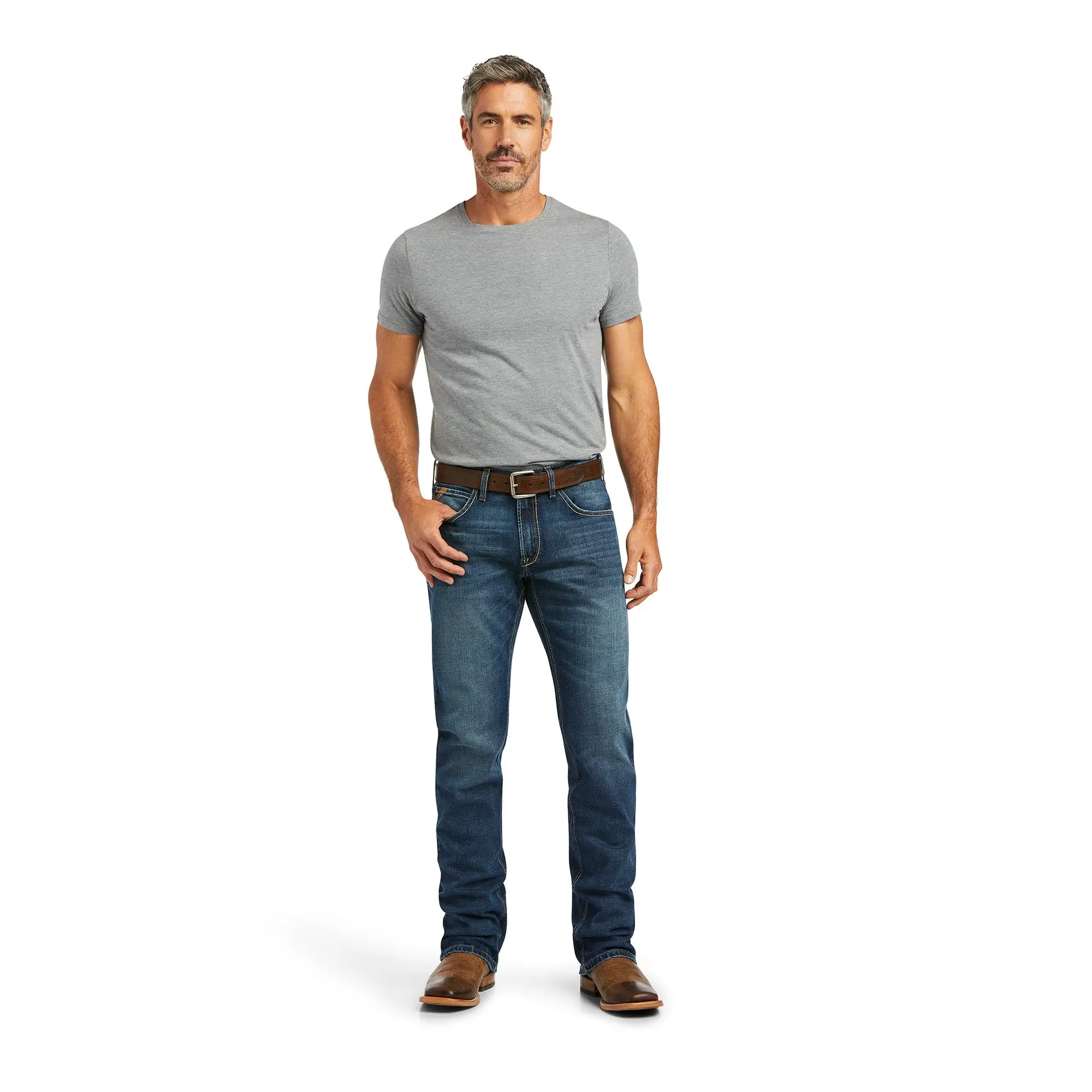 Men's Ariat M5 Straight Stretch Madera Stackable Straight Leg Jean #10040124 7 Men's Ariat M5 Straight Stretch Madera Stackable Straight Leg Jean #10040124 - Image 5