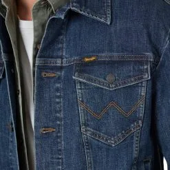 Men's Wrangler Retro Unlined Denim Jacket #74188BZ -Men's Plaid Shirt Sales 74188BZ BD02 SWBD PRD