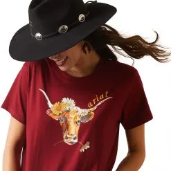 Women's Ariat REAL Dasiy Steer T-Shirt #10043757 -Men's Plaid Shirt Sales 761edee14a5363c939e056dbc0bdd4e8