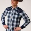 Roper Apparel Men's Roper Snap Front Shirt #01-001-0016-4027BU