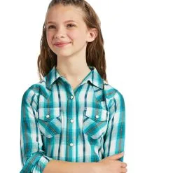 Girl's Ariat Blue Plaid Long Sleeve #10039509-C -Men's Plaid Shirt Sales 7730bb765f90aa84aa6fc992a748e724