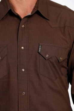 Men's Cinch Brown Snap Front Shirt #MTW1301061 -Men's Plaid Shirt Sales 807b6a101faf4652197265c604aefd2b