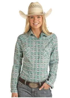 PANHANDLE Women's Rough Stock Snap Front Shirt #RSWSOSR0ND