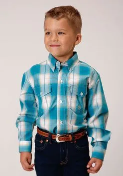 Roper Apparel Boy's Roper Button Down Shirt #03-030-0378-4046