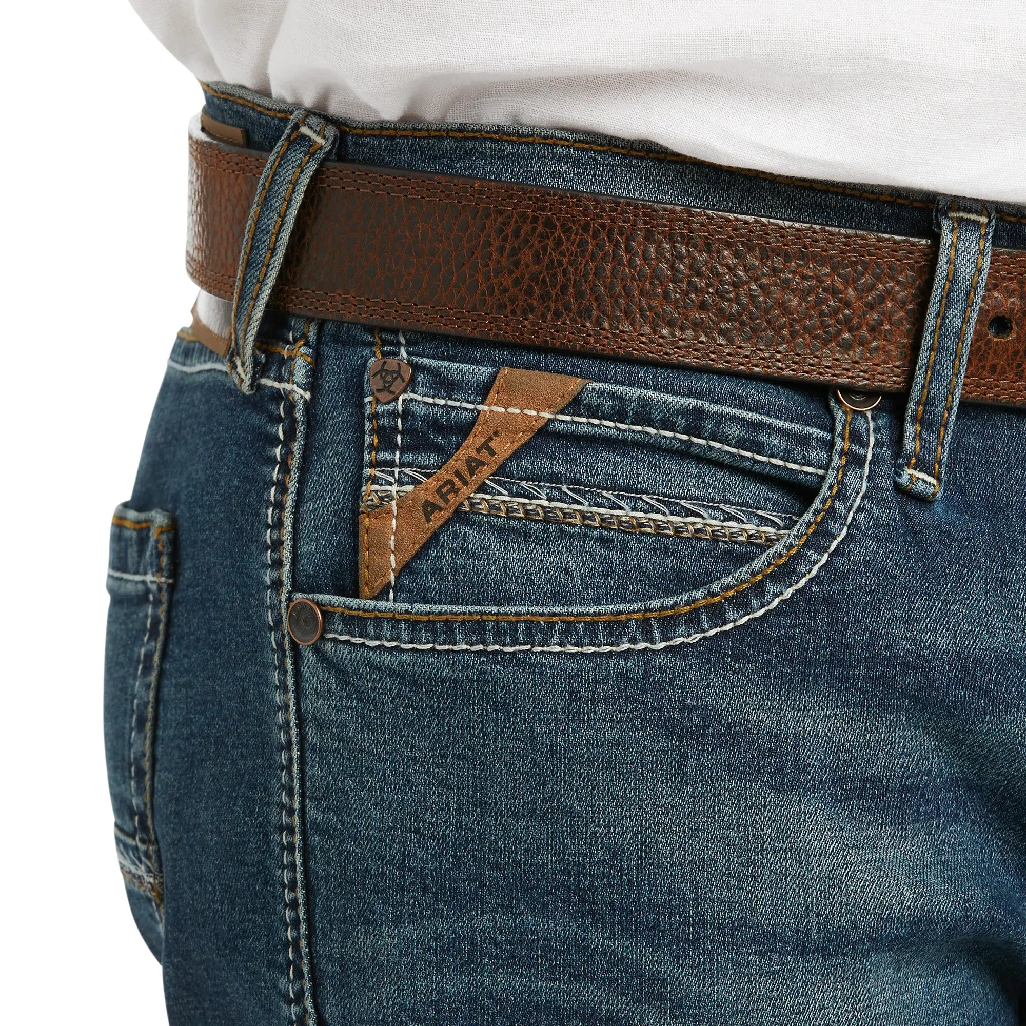 Men's Ariat M8 Modern TekStretch Sebastian Slim Leg Jean #10039625 6 Men's Ariat M8 Modern TekStretch Sebastian Slim Leg Jean #10039625 - Image 4