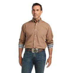 Men's Ariat Wrinkle Free Solid Classic Fit Button Down Shirt #10039893