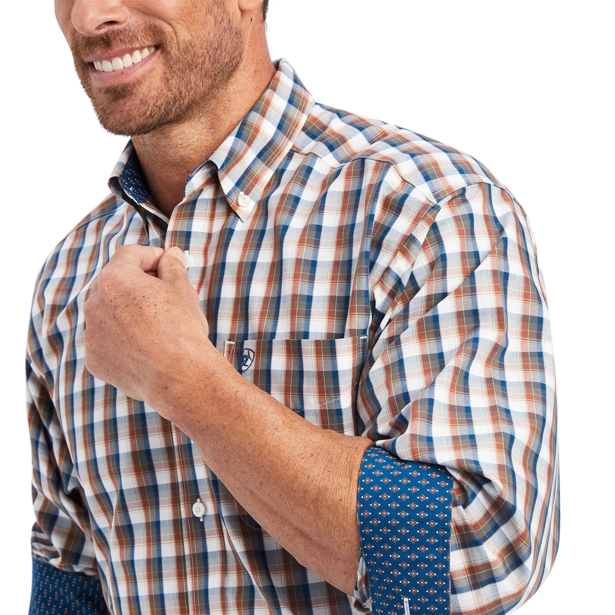 Men's Ariat Wrinkle Free Scout Classic Fit Button Down Shirt #10041572 5 Men's Ariat Wrinkle Free Scout Classic Fit Button Down Shirt #10041572 - Image 3