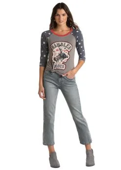 PANHANDLE Women's Rock & Roll Cowgirl T-Shirt #WLWT21XZJA -Men's Plaid Shirt Sales 947afe3a9a3d19ee3c131611ec4e5c25