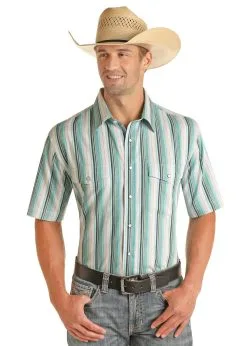 ROCK & ROLL COWBOY Men's Panhandle Snap Front Shirt #PSMS1DRZ6C