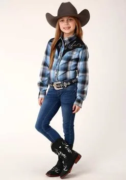 Roper Apparel Girl's Roper Snap Front Shirt #01-080-0024-1000 -Men's Plaid Shirt Sales 98c7aadf48cbd5695d8881bcd5ae2c14