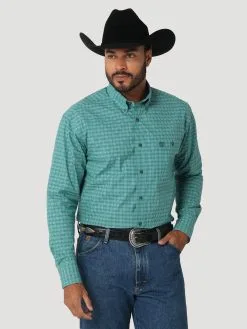 Men's Wrangler George Strait Button Down Shirt #112318995X