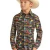 Boy's Rock & Roll Cowboy Dale Brisby Snap Front Shirt #RRBSOSRZ82 -Men's Plaid Shirt Sales 99a58c2aa038c8c12f6b2f0e2b7de091