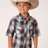 Roper Apparel Boy's Roper Snap Front Shirt #03-031-0062-4030BR -Men's Plaid Shirt Sales 9db61135eac86ce345af5c50bf67e3f4