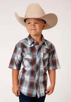 Roper Apparel Boy's Roper Snap Front Shirt #03-031-0062-4030BR
