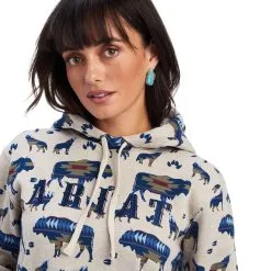 Women's Ariat Cream Wildlife Print Hoodie #10041657 -Men's Plaid Shirt Sales 9edc3f2533f9eb80299101b9ea47715e