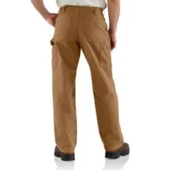 Men's Carhartt Dungaree Flannel Lined Work Pant #B111BRN -Men's Plaid Shirt Sales B111BRN AVB