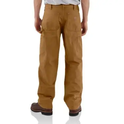 Men's Carhartt Double Front Work Dungaree Pant #B136BRN 4 Men's Carhartt Double Front Work Dungaree Pant #B136BRN - Image 2