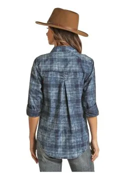 Women's Rock & Roll Cowgirl Snap Front Shirt #B4S1306-C -Men's Plaid Shirt Sales B4S1306 B