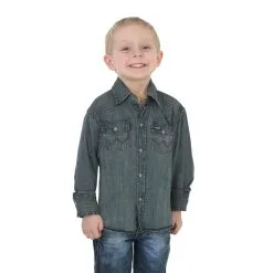 Boy's Wrangler Snap Front Shirt #BS1039W