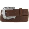 Women's Brighton Brown Tooled Belt #C50739 -Men's Plaid Shirt Sales C50739