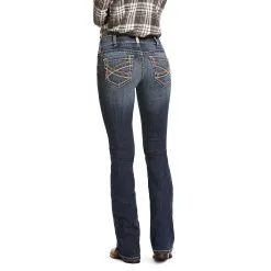 Women's Ariat R.E.A.L. Mid Rise Stretch Boot Cut Jean #10025286 -Men's Plaid Shirt Sales F19 WMS WEST Gaglione 10025286 back