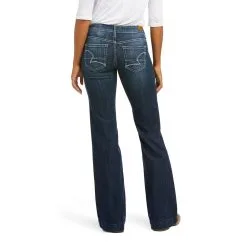 Women's Ariat Trouser Mid-Rise Melanie Wide Leg Jean #10037690-C -Men's Plaid Shirt Sales F21 WEST WMS 10037690 back