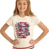 Panhandle Western Wear Girl's Rock & Roll Cowgirl T-Shirt #G3T5784 -Men's Plaid Shirt Sales G3T5784
