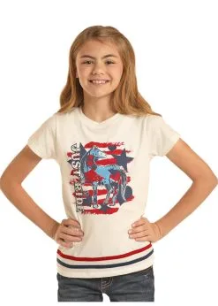 Panhandle Western Wear Girl's Rock & Roll Cowgirl T-Shirt #G3T5784