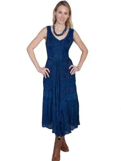 Wahmaker Women's Honey Creek By Scully Dress #HC118BLU