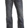 Rock & Roll Denim Men's Panhandle Reflex Pistol Blue Bootcut Jean #M0P3578 -Men's Plaid Shirt Sales M0P3578Z 55472