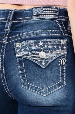 Women's Miss Me Boot Cut Jean #M3927B -Men's Plaid Shirt Sales M3927B D1033bck