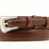 M&F Western Products Men's Nocona Leather Belt #N2476802 -Men's Plaid Shirt Sales N2476802