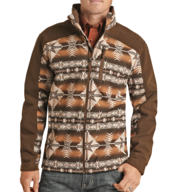 Powder River Men's Panhandle Aztec Print Soft Shell Jacket #PRMO92RZY6 -Men's Plaid Shirt Sales PRMO92RZY6 22 50899