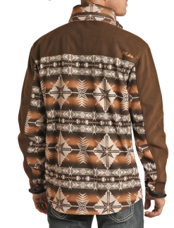 Powder River Men's Panhandle Aztec Print Soft Shell Jacket #PRMO92RZY6 -Men's Plaid Shirt Sales PRMO92RZY6 C 76591