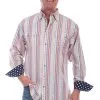 Panhandle Western Wear Men's Scully Snap Front Shirt #PS-253RWB -Men's Plaid Shirt Sales PS 253 RWB preview