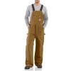 Men's Carhartt Zip-To-Thigh Quilt Lined Bib Overall #R41BRN-C -Men's Plaid Shirt Sales R41BRN