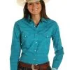 Panhandle Western Wear Women's Rough Stock Snap Front Shirt #R4S8453 -Men's Plaid Shirt Sales R4S8453