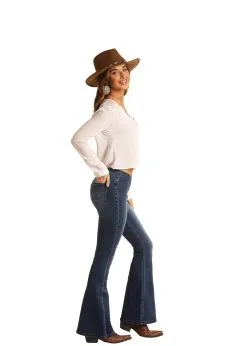 Panhandle Western Wear Women's Rock & Roll Cowgirl Bargain Bell Jean #W1P6100